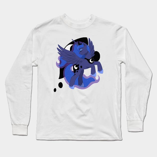 Princess of the Night Long Sleeve T-Shirt by SkyBlueArts